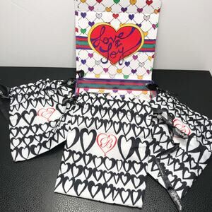 Brighton Jewelry Gift Box and 3 Dust Bags Tom Clancy Love Joy Heart Set Lot